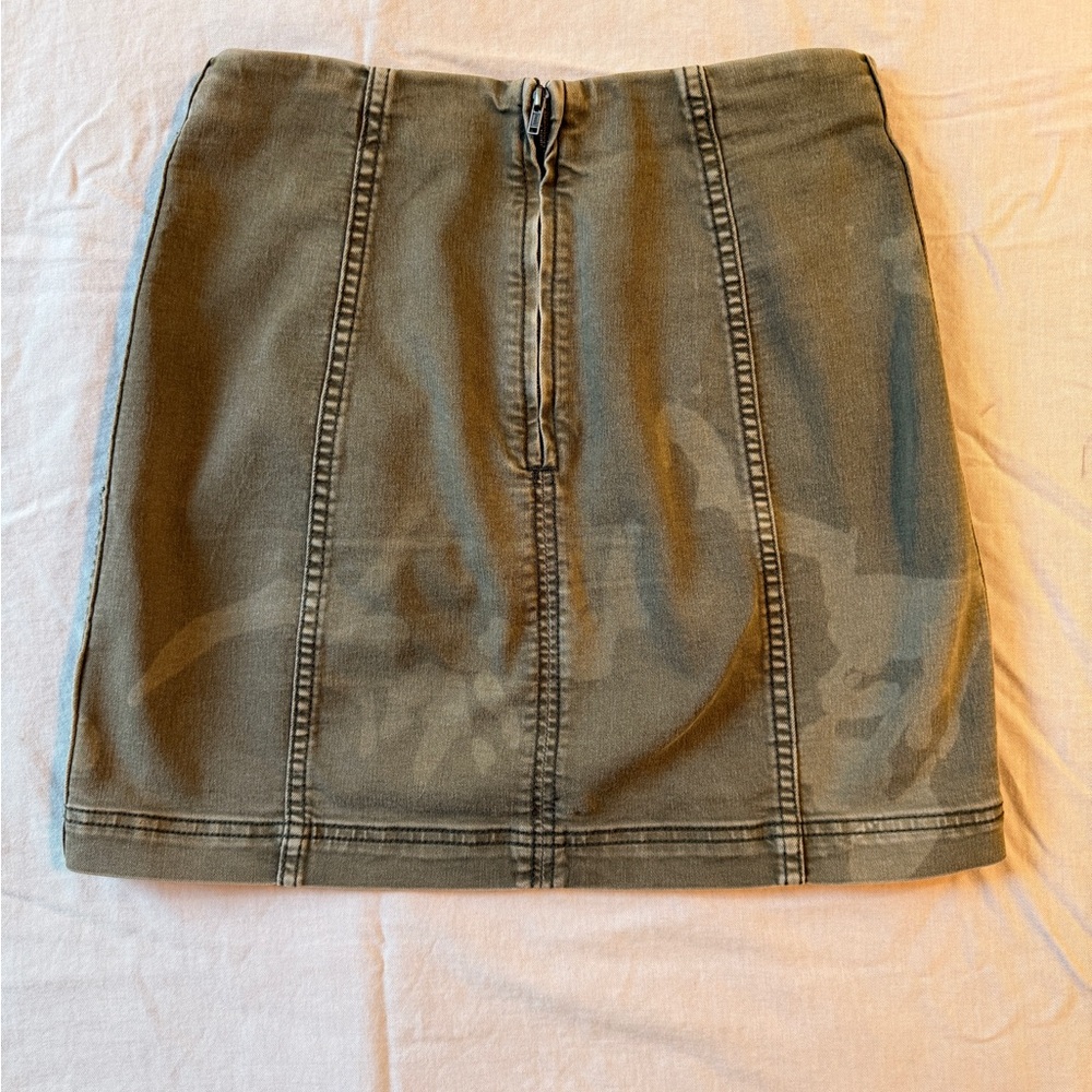 Free People Camo Mini Skirt - Picture 3 of 6